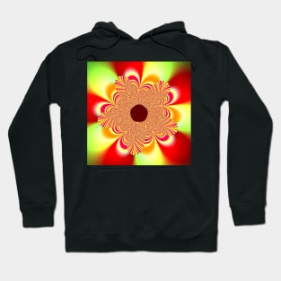 Cute Retro Style Red and Yellow Flower Hoodie